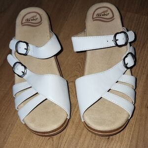 Dansko White Multi-Strap Sandals